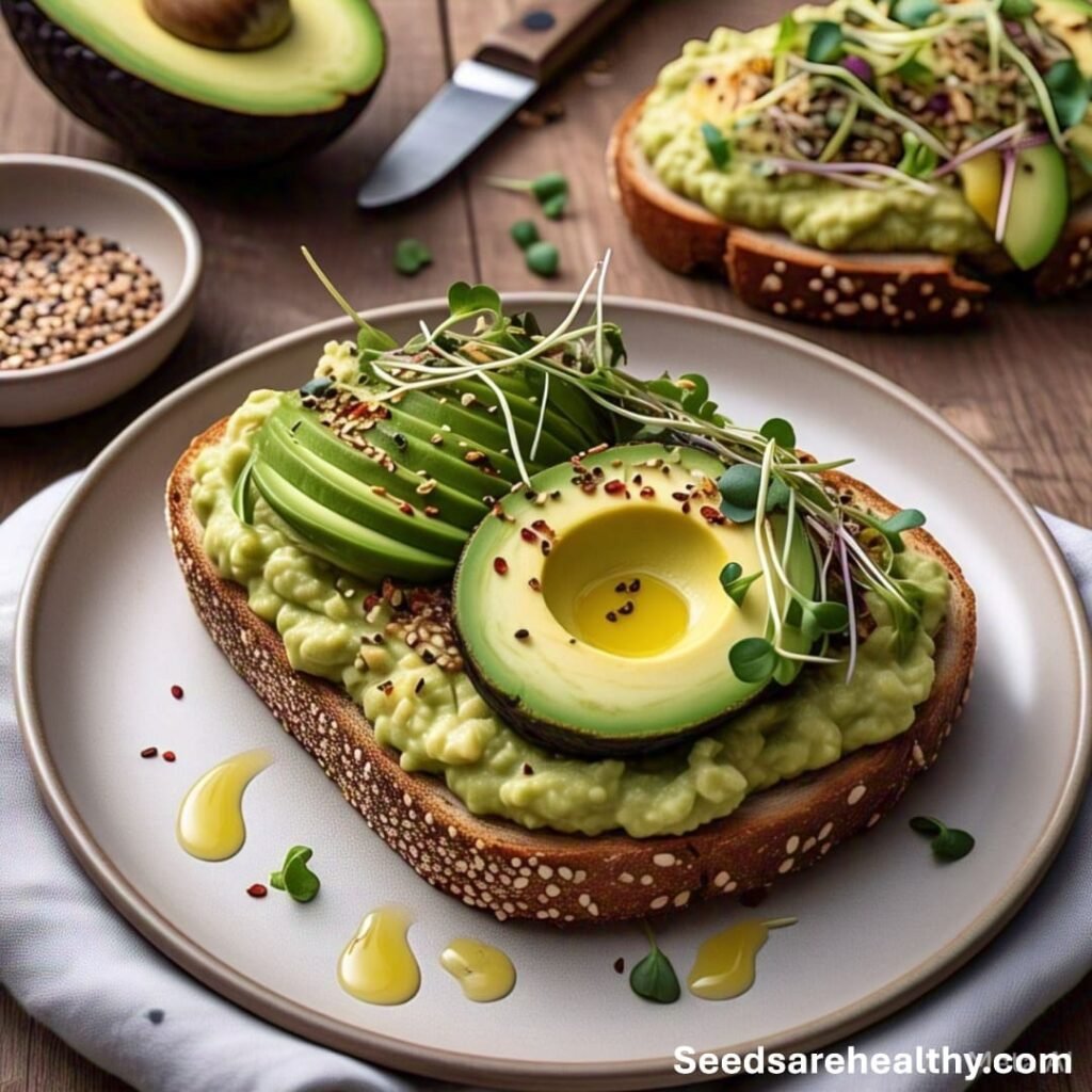 No Cook avocado toast on whole grain 2