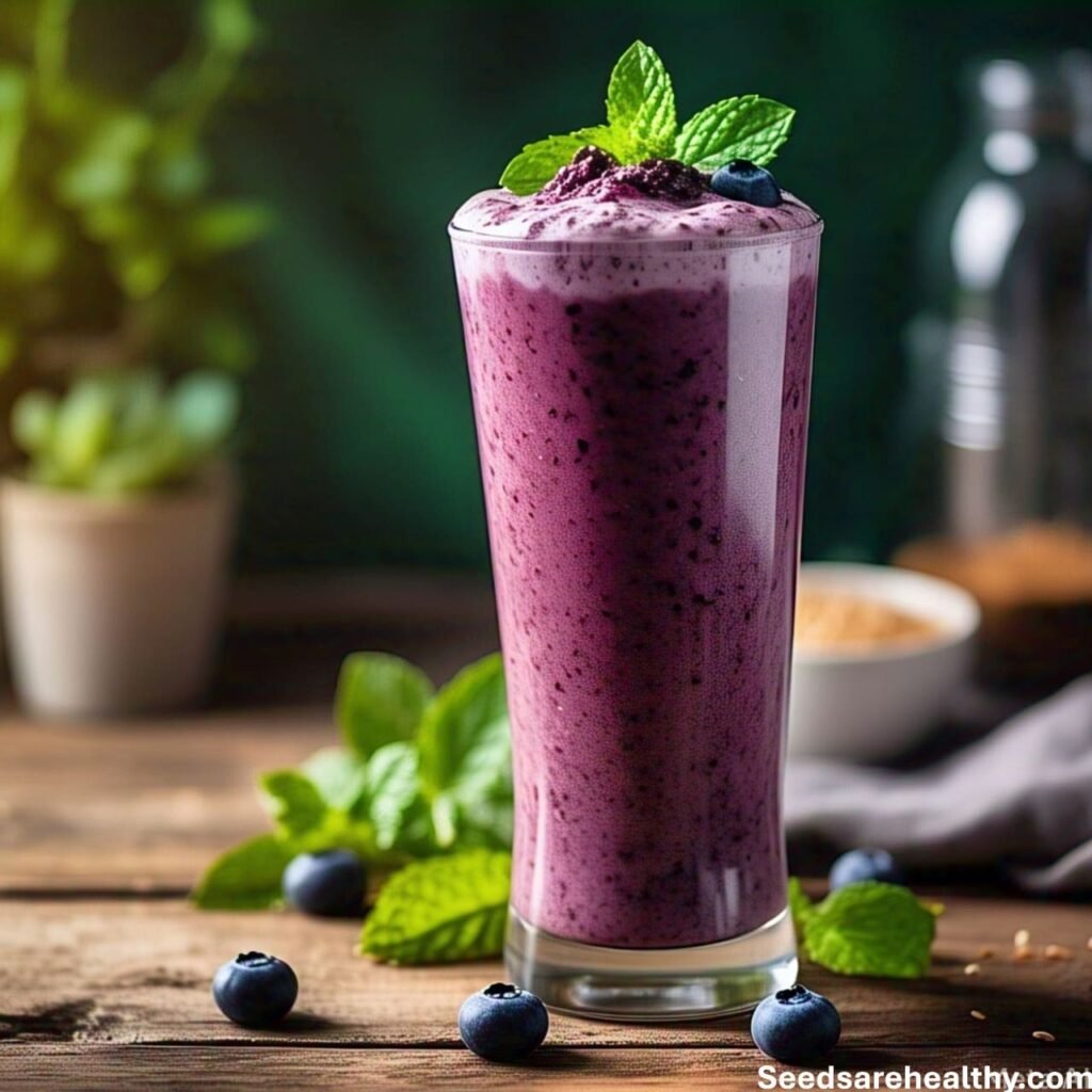 berry blast flaxseed smoothie